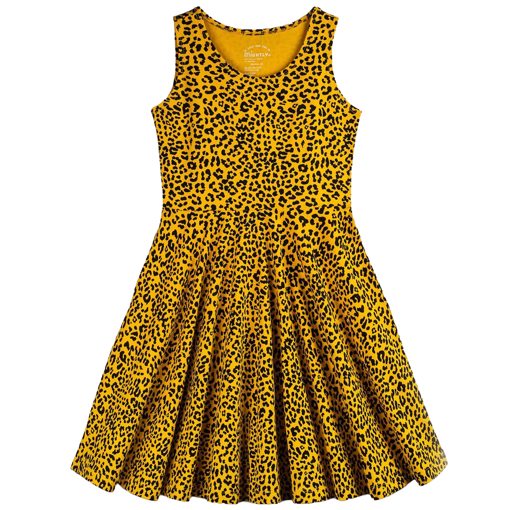 Mightly Girls Gold Leopard Dress size: 2-5T